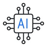 AI digital chip icon