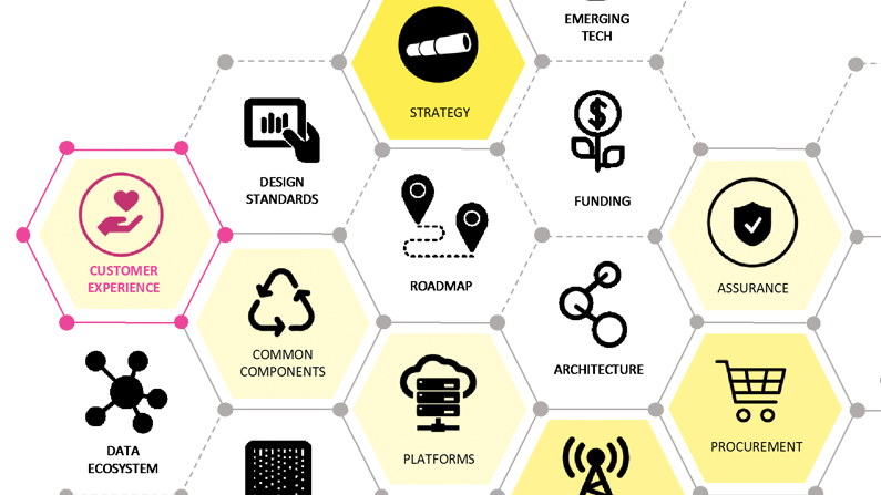 Infographic of NSW Government's digital transformation vision